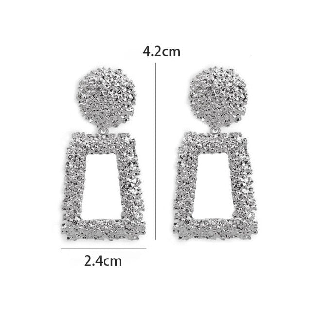 Fashion Statement Earrings 2019 Big Geometric Round Earrings For Women Hanging Dangle Earrings Drop Earing Modern Female Jewelry