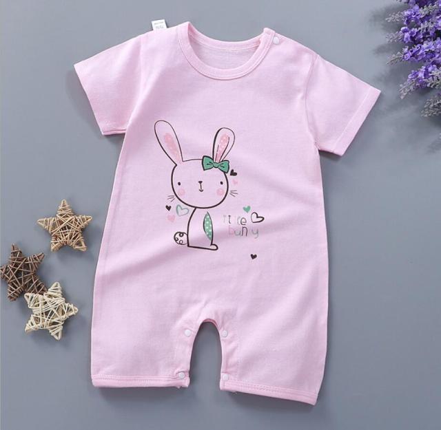 Baby Rompers Summer Style Powered Baby Boy Girl Clothing Newborn Infant giraffe Short Sleeve Clothes 3-6-9-12-18 Months