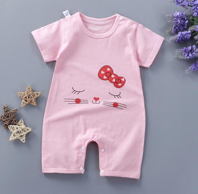 Baby Rompers Summer Style Powered Baby Boy Girl Clothing Newborn Infant giraffe Short Sleeve Clothes 3-6-9-12-18 Months