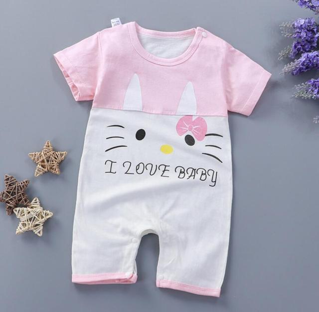 Baby Rompers Summer Style Powered Baby Boy Girl Clothing Newborn Infant giraffe Short Sleeve Clothes 3-6-9-12-18 Months