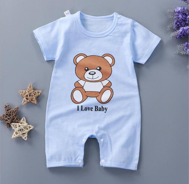 Baby Rompers Summer Style Powered Baby Boy Girl Clothing Newborn Infant giraffe Short Sleeve Clothes 3-6-9-12-18 Months