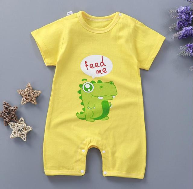 Baby Rompers Summer Style Powered Baby Boy Girl Clothing Newborn Infant giraffe Short Sleeve Clothes 3-6-9-12-18 Months