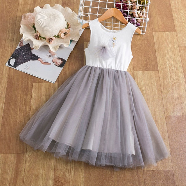 Summer Lace Children Clothing Princess Kids Dresses For Girls Causal Wear Unicorn Dress 3 8 Years Girls Dress Vestido Robe Fille