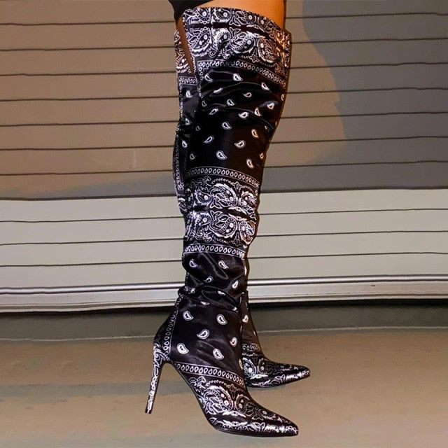 Spring Autumn Outdoor Buty Bandana Sandals High-heeled Slides Fashion Luxury Bags Purses Purse Set Woman Shoes High Heels Sexy