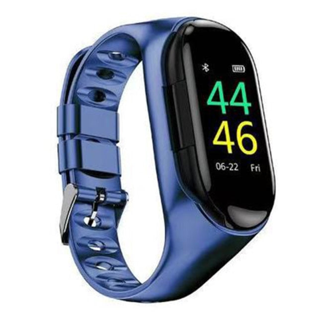 JIMARTI M1 Smart Watch With Earphone Wireless Bluetooth Handsfree Earbuds Headset Fitness Tracker Wristband Couple Bracelet