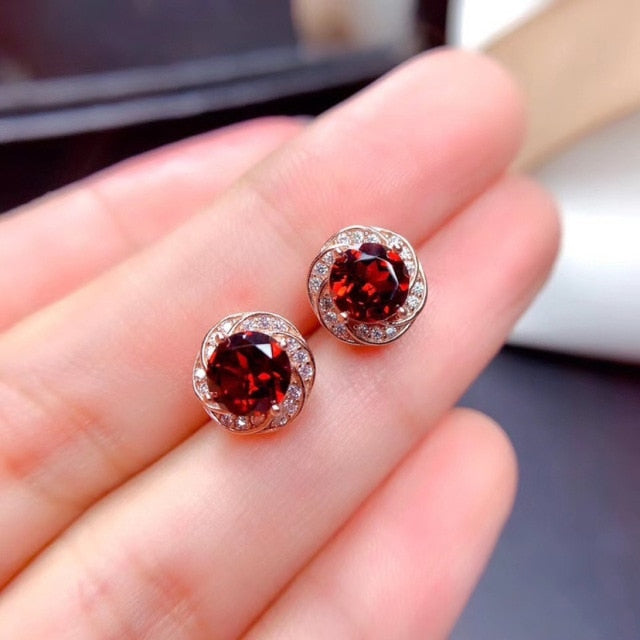 BLACK ANGEL 2020 New Fashion Created Green Moissanit Blue Gemstone Earrings For Women Wedding Ear Jewelry Chirstmas Gift