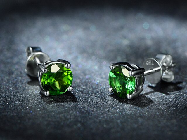 BLACK ANGEL 2020 New Fashion Created Green Moissanit Blue Gemstone Earrings For Women Wedding Ear Jewelry Chirstmas Gift