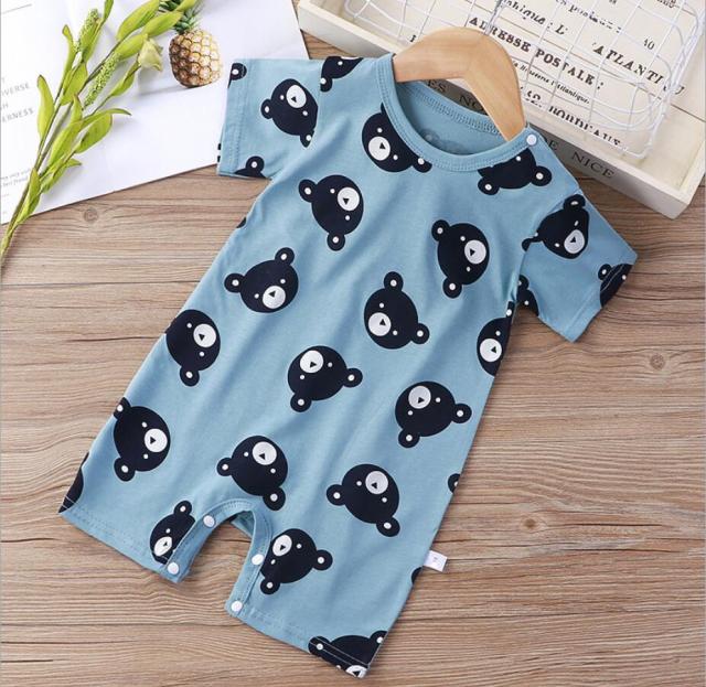 Baby Rompers Summer Style Powered Baby Boy Girl Clothing Newborn Infant giraffe Short Sleeve Clothes 3-6-9-12-18 Months