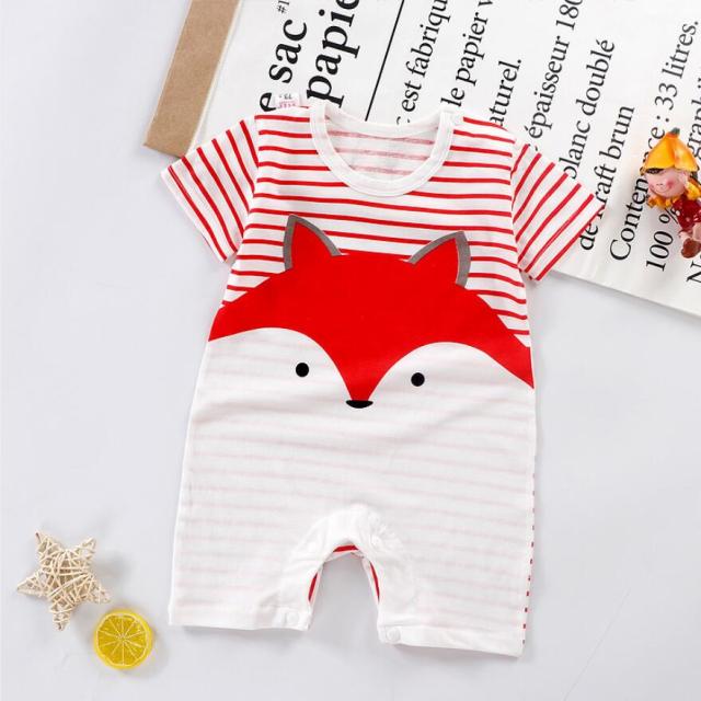 Baby Rompers Summer Style Powered Baby Boy Girl Clothing Newborn Infant giraffe Short Sleeve Clothes 3-6-9-12-18 Months