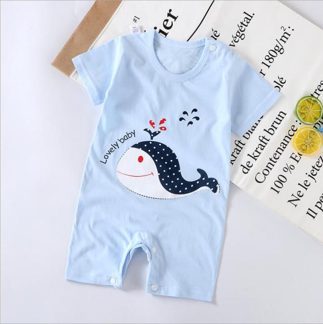 Baby Rompers Summer Style Powered Baby Boy Girl Clothing Newborn Infant giraffe Short Sleeve Clothes 3-6-9-12-18 Months