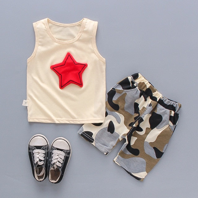 New Baby Girls Clothing Outfits Brand Summer Newborn Infant Sleeveless T-shirt Shorts 2pc/Sets Clothes Casual Sports Tracksuits
