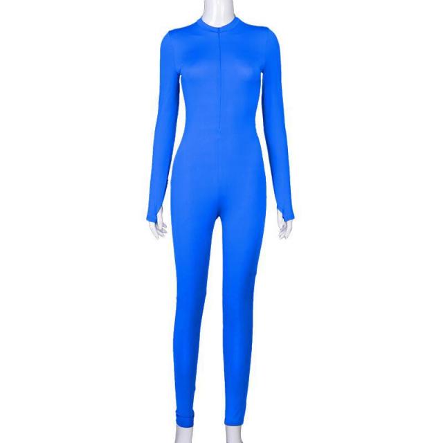 Sexy Women Jumpsuit  corset 2 pieces set Solid Color Bodycon Long Romper Women Jumpsuit Bodysuit