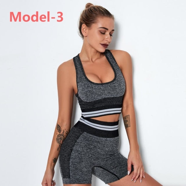 Women Seamless Gym Sets High Waist Gym Mesh Leggings Shirts Suit Long Sleeve Fitness Workout Sports Running Thin Sport Sets