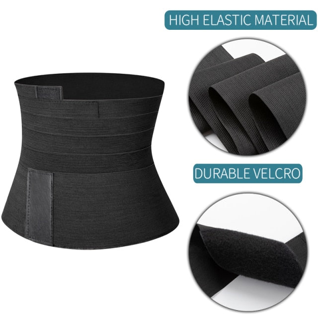 Waist Trainer Women Slimming Sheath Snatch Me Up Bandage Wrap Body Shaper Tummy Shapewear Trimmer Belt Corset Top Stretch Bands