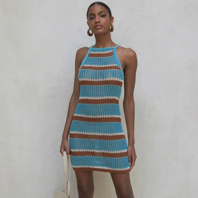 Sexy Cover Up Bikini Women Swimsuit Cover-up Beach Bathing Suit Beach Wear Knitting Swimwear Mesh Beach Dress Tunic Robe