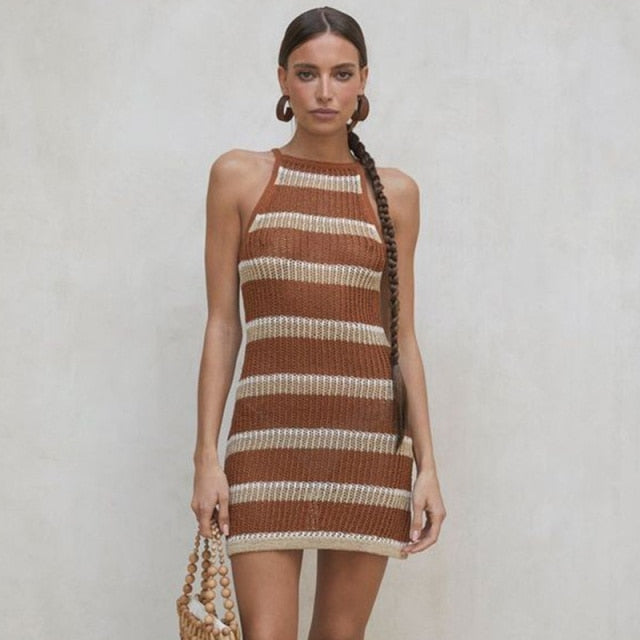 Sexy Cover Up Bikini Women Swimsuit Cover-up Beach Bathing Suit Beach Wear Knitting Swimwear Mesh Beach Dress Tunic Robe