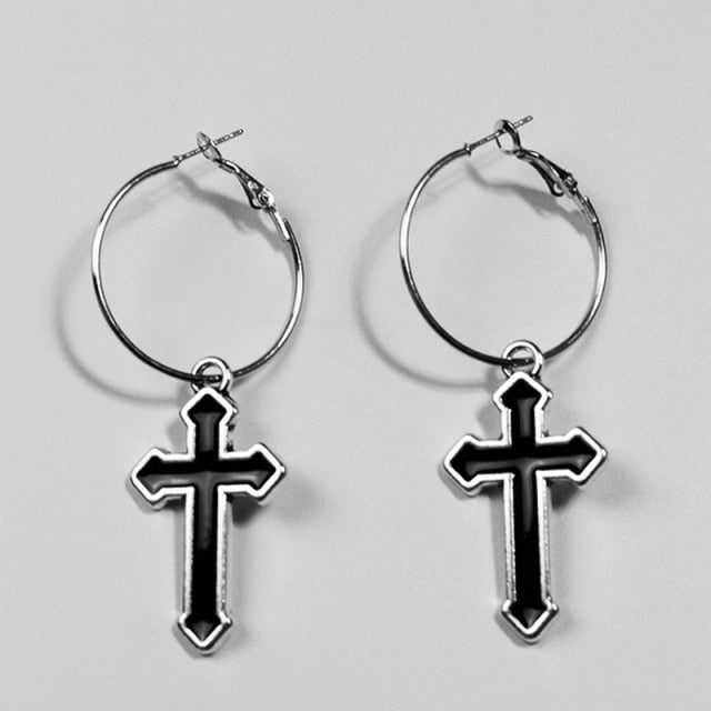 Fashion Earring For Women Cross Drop Earrings Puck Rock Vintage Crystal Ear Cuff Girls Jewerly Cool Butterfly Bohemia 2021Trend