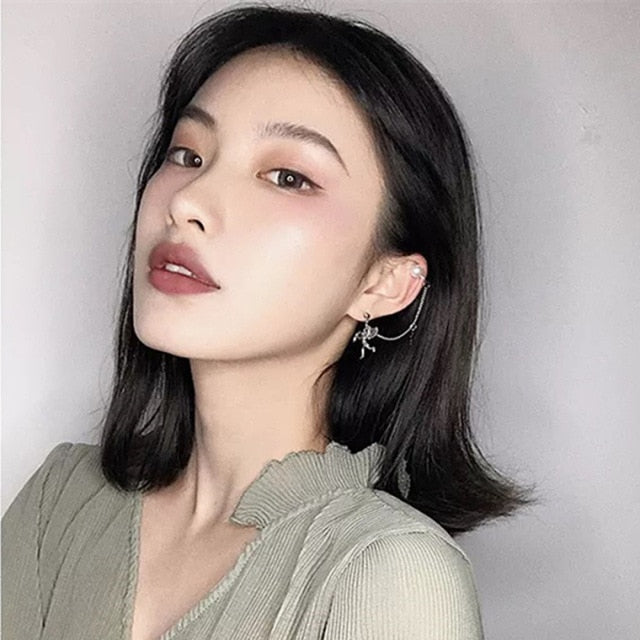 Fashion Earring For Women Cross Drop Earrings Puck Rock Vintage Crystal Ear Cuff Girls Jewerly Cool Butterfly Bohemia 2021Trend