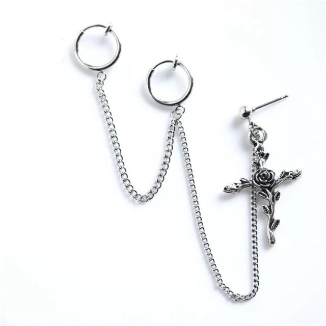 Fashion Earring For Women Cross Drop Earrings Puck Rock Vintage Crystal Ear Cuff Girls Jewerly Cool Butterfly Bohemia 2021Trend