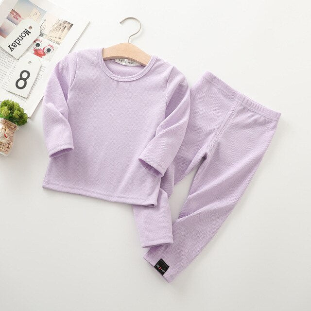 Baby Kids Pajamas Sets Cotton Boys Sleepwear Suit Autumn Girls Pajamas Long Sleeve Pijamas Tops+Pants 2pcs Children Clothing