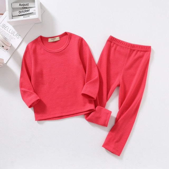 Baby Kids Pajamas Sets Cotton Boys Sleepwear Suit Autumn Girls Pajamas Long Sleeve Pijamas Tops+Pants 2pcs Children Clothing