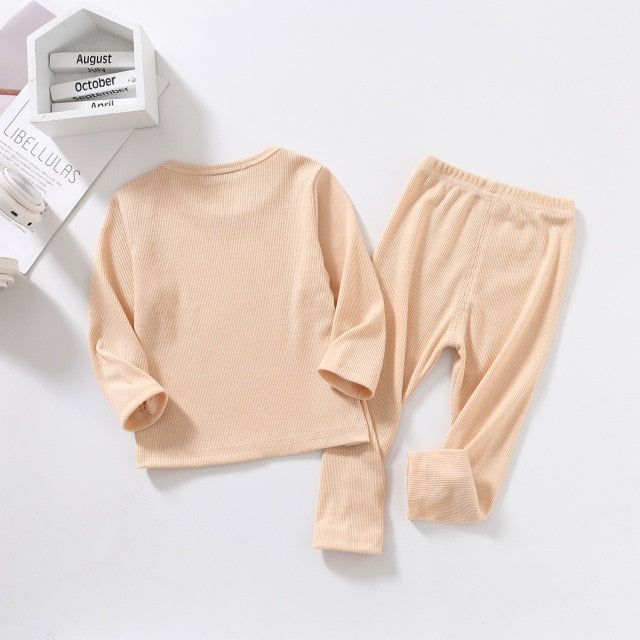Baby Kids Pajamas Sets Cotton Boys Sleepwear Suit Autumn Girls Pajamas Long Sleeve Pijamas Tops+Pants 2pcs Children Clothing