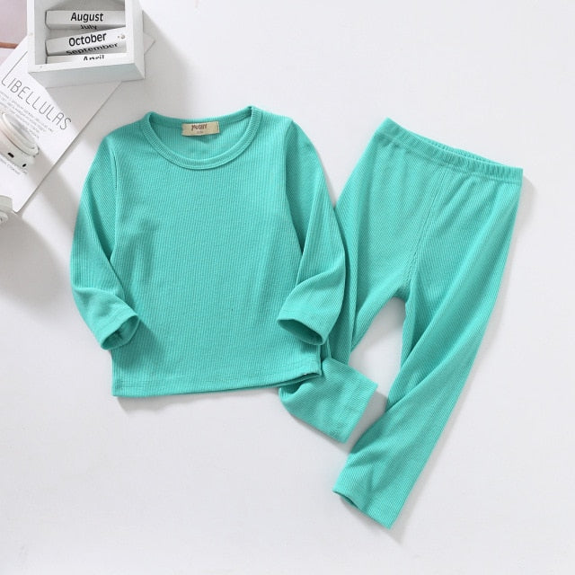 Baby Kids Pajamas Sets Cotton Boys Sleepwear Suit Autumn Girls Pajamas Long Sleeve Pijamas Tops+Pants 2pcs Children Clothing
