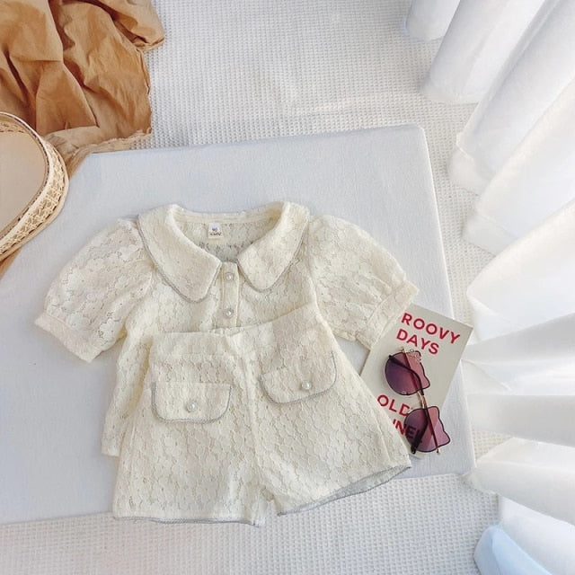Girls' Suit Summer New Style British Style Skirt Suit Two-piece Suit Chain Bag  Kids Clothes Girls Kids Clothes Girls