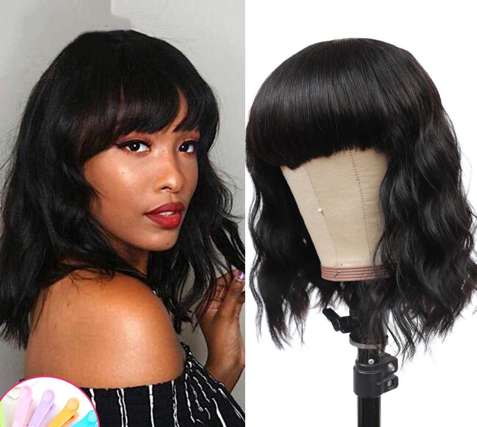 Short Bob Body Wave Wigs with Bang