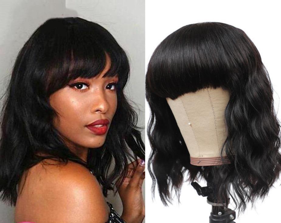 Short Bob Body Wave Wigs with Bang